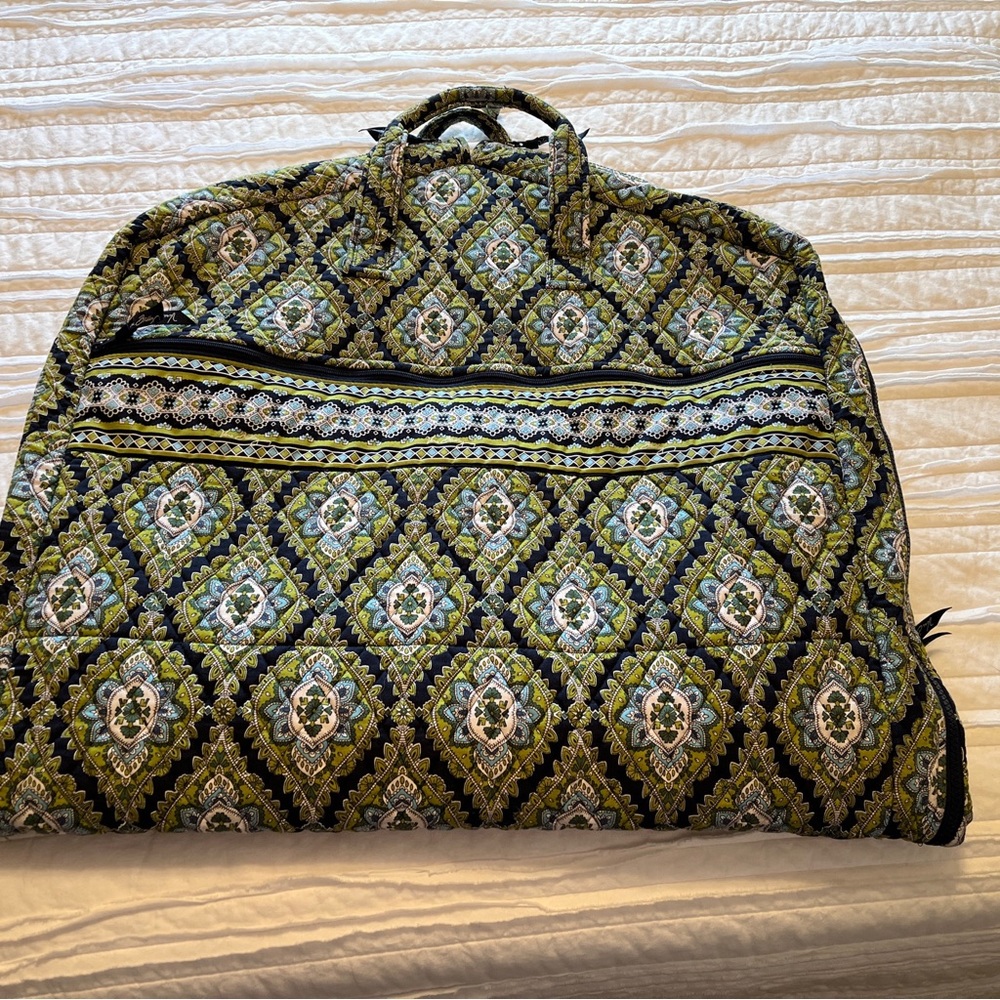 Vera Bradley Cambridge Garment Hanging Travel Bag Green/Aqua